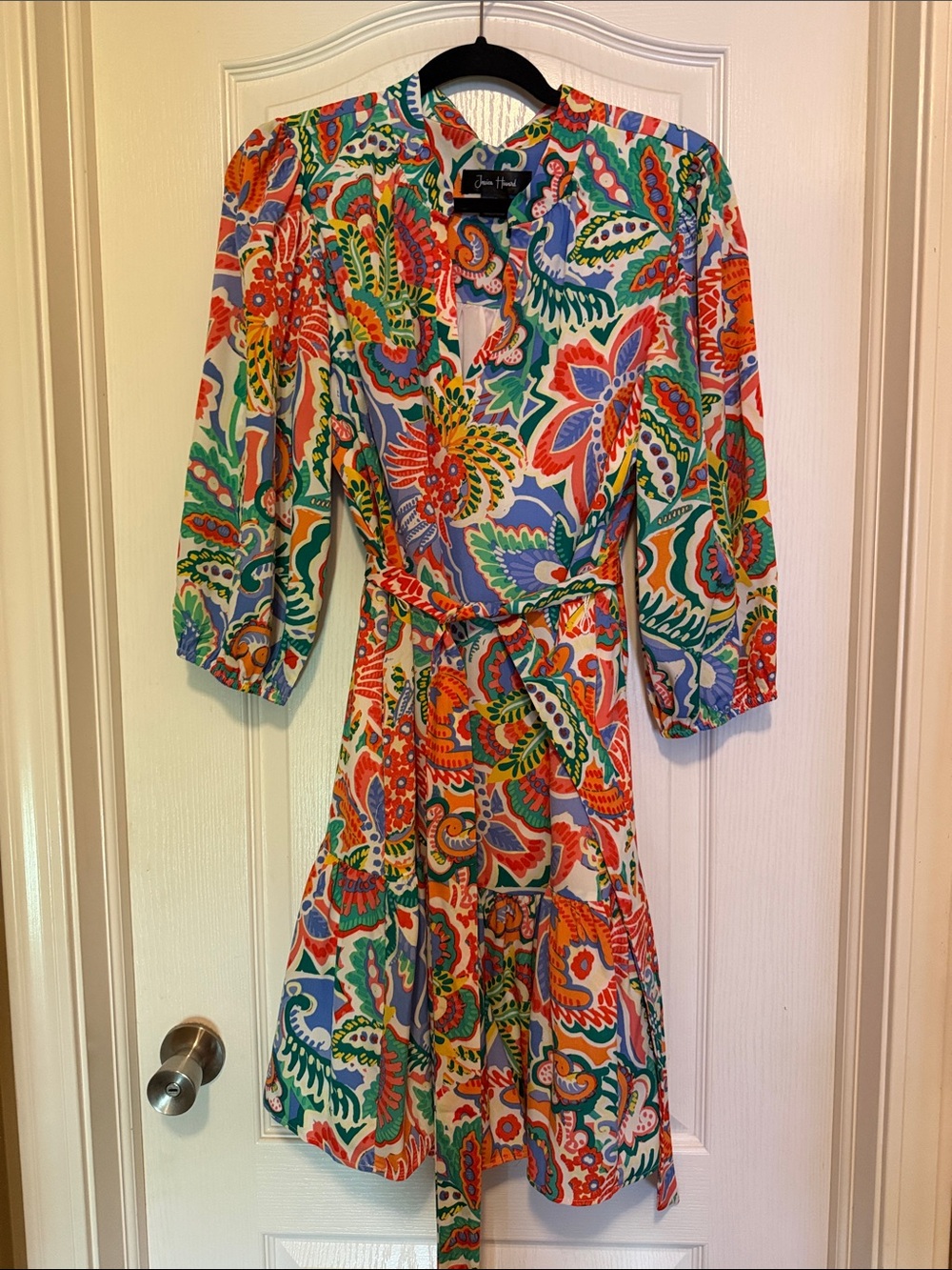Jessica Howard Multicolor Floral Wrap Dress